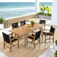 Load image into Gallery viewer, Vienna 7-Piece Outdoor Patio Teak and Rope Dining Set with Armchairs