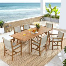 Load image into Gallery viewer, Vienna 7-Piece Outdoor Patio Teak and Rope Dining Set with Armchairs