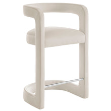 Load image into Gallery viewer, Winslow Performance Velvet Counter Stool in Alabaster