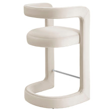Load image into Gallery viewer, Winslow Performance Velvet Counter Stool in Alabaster