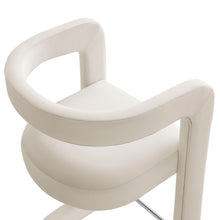 Load image into Gallery viewer, Winslow Performance Velvet Counter Stool in Alabaster
