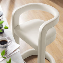 Load image into Gallery viewer, Winslow Performance Velvet Counter Stool in Alabaster