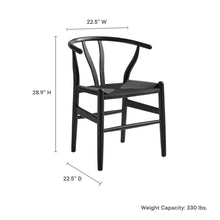 Load image into Gallery viewer, Amish 29&quot; Wood Dining Chair - Black