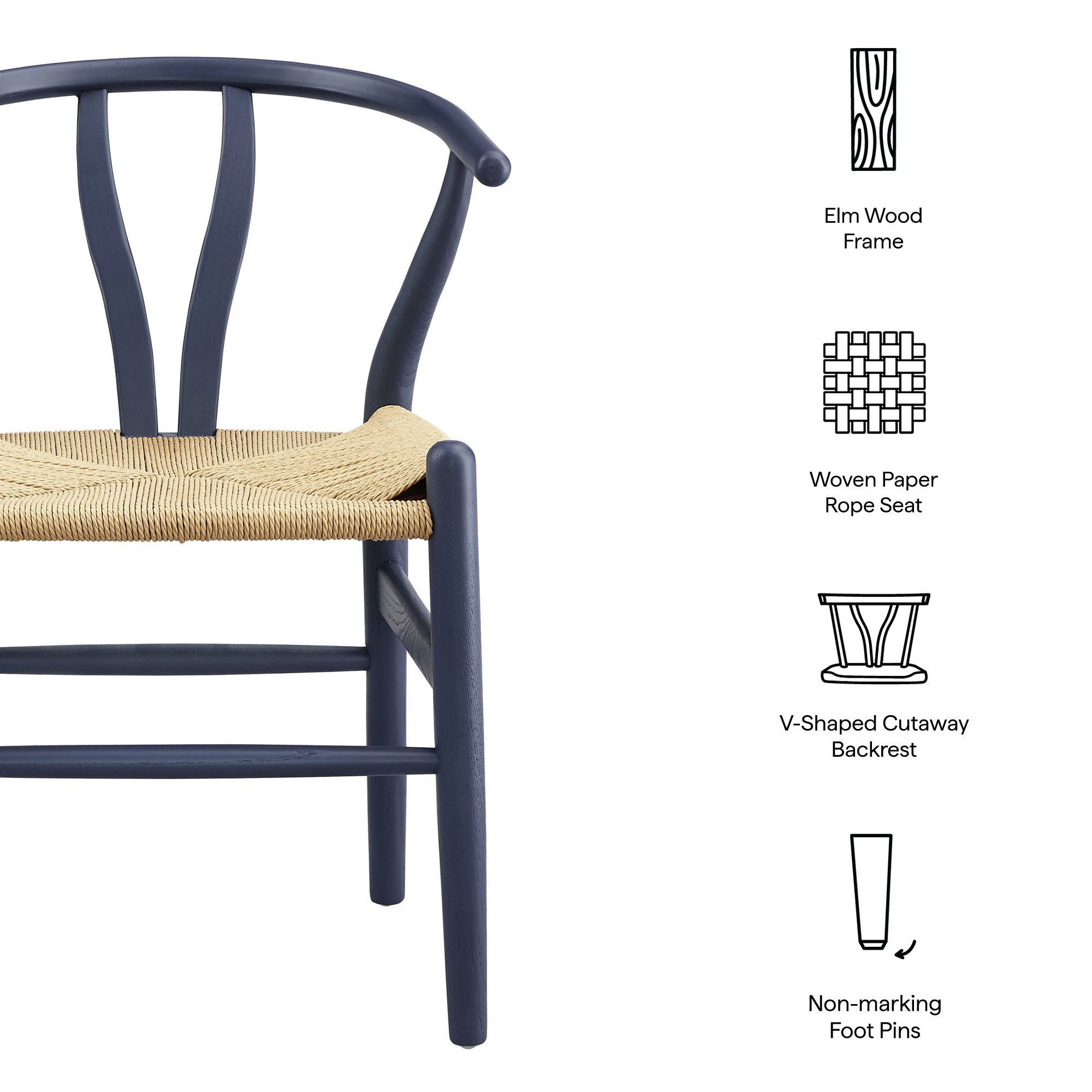 Amish 29" Wood Dining Chair - Black