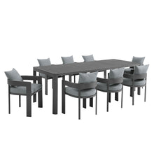 Load image into Gallery viewer, Tahoe 9-Piece Outdoor Patio Aluminum Dining Set With Extendable Table