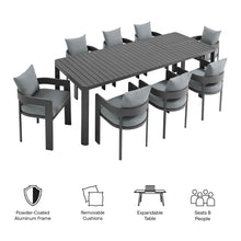 Load image into Gallery viewer, Tahoe 9-Piece Outdoor Patio Aluminum Dining Set With Extendable Table