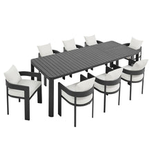Load image into Gallery viewer, Tahoe 9-Piece Outdoor Patio Aluminum Dining Set With Extendable Table