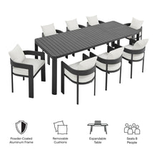 Load image into Gallery viewer, Tahoe 9-Piece Outdoor Patio Aluminum Dining Set With Extendable Table