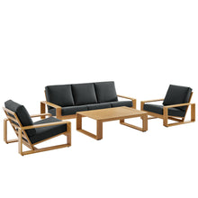 Load image into Gallery viewer, Lirienne 4-Piece Outdoor Patio Aluminum Faux Wood Furniture Set