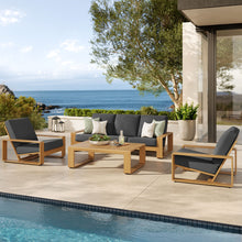Load image into Gallery viewer, Lirienne 4-Piece Outdoor Patio Aluminum Faux Wood Furniture Set