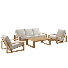 Load image into Gallery viewer, Lirienne 4-Piece Outdoor Patio Aluminum Faux Wood Furniture Set