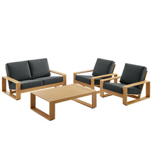 Load image into Gallery viewer, Lirienne 4-Piece Outdoor Patio Aluminum Faux Wood Furniture Set