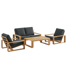 Load image into Gallery viewer, Lirienne 4-Piece Outdoor Patio Aluminum Faux Wood Furniture Set