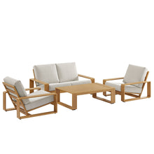 Load image into Gallery viewer, Lirienne 4-Piece Outdoor Patio Aluminum Faux Wood Furniture Set