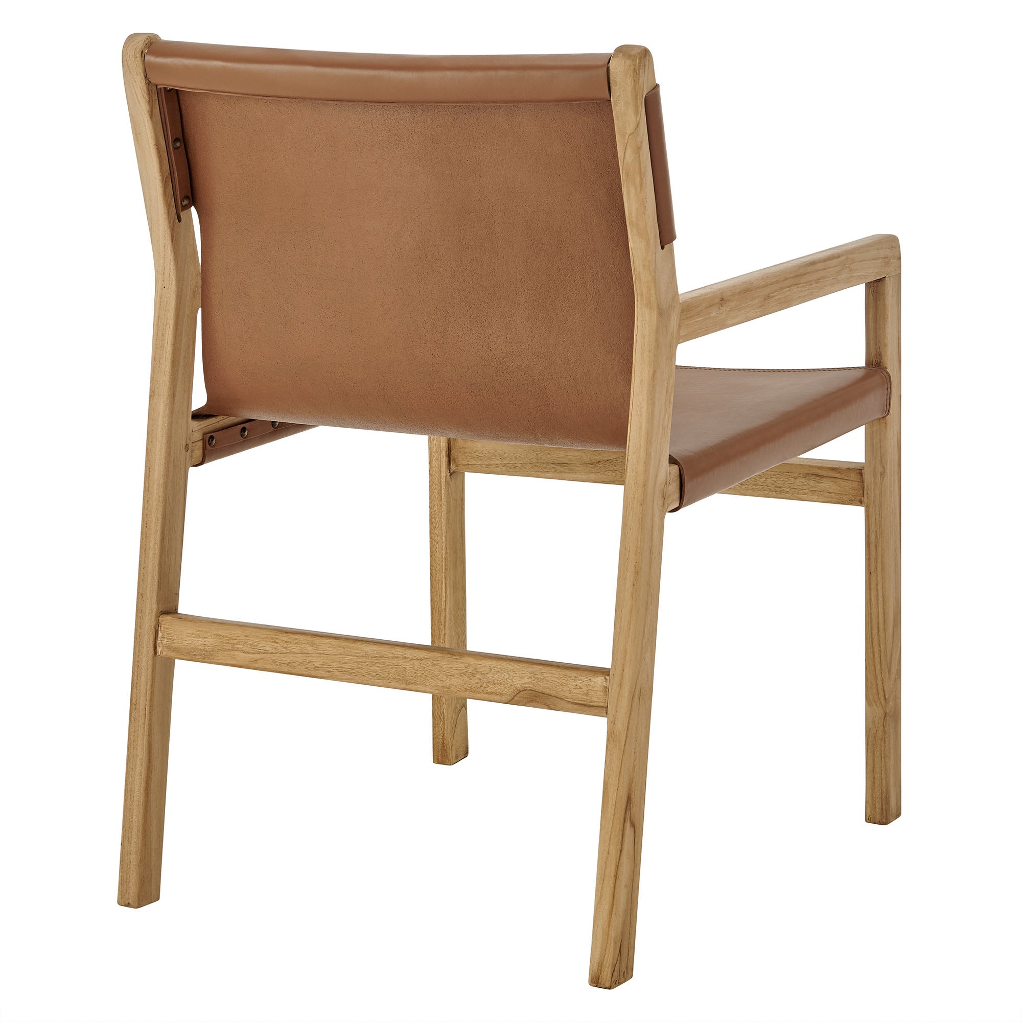 Sonora Genuine Leather Dining Chair, Modern Rustic Design, Sturdy, Comfortable Seating