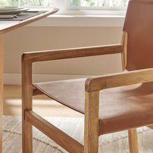 Load image into Gallery viewer, Sonora Genuine Leather Dining Chair, Modern Rustic Design, Sturdy, Comfortable Seating