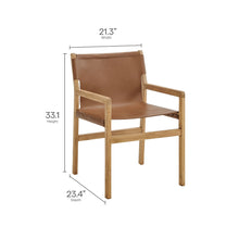Load image into Gallery viewer, Sonora Genuine Leather Dining Chair, Modern Rustic Design, Sturdy, Comfortable Seating