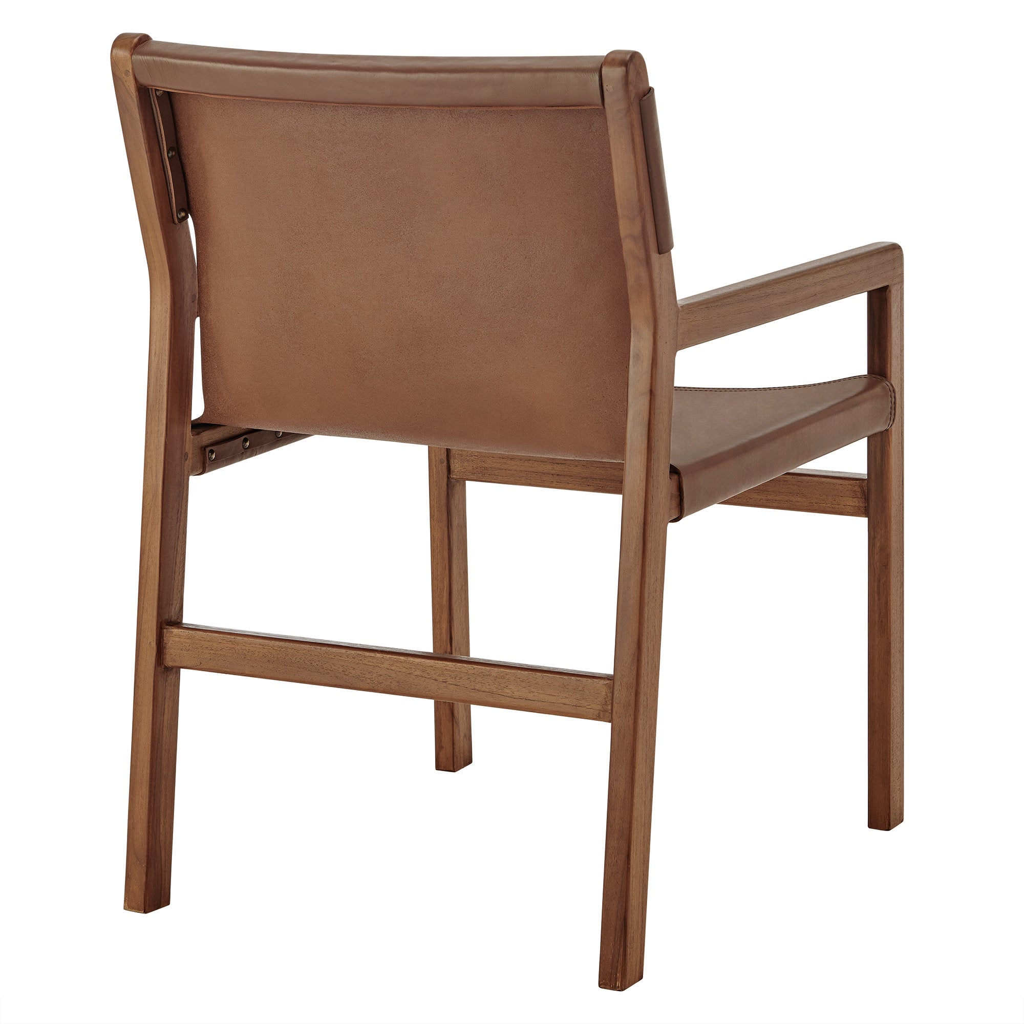 Sonora Genuine Leather Dining Chair, Modern Rustic Design, Sturdy, Comfortable Seating