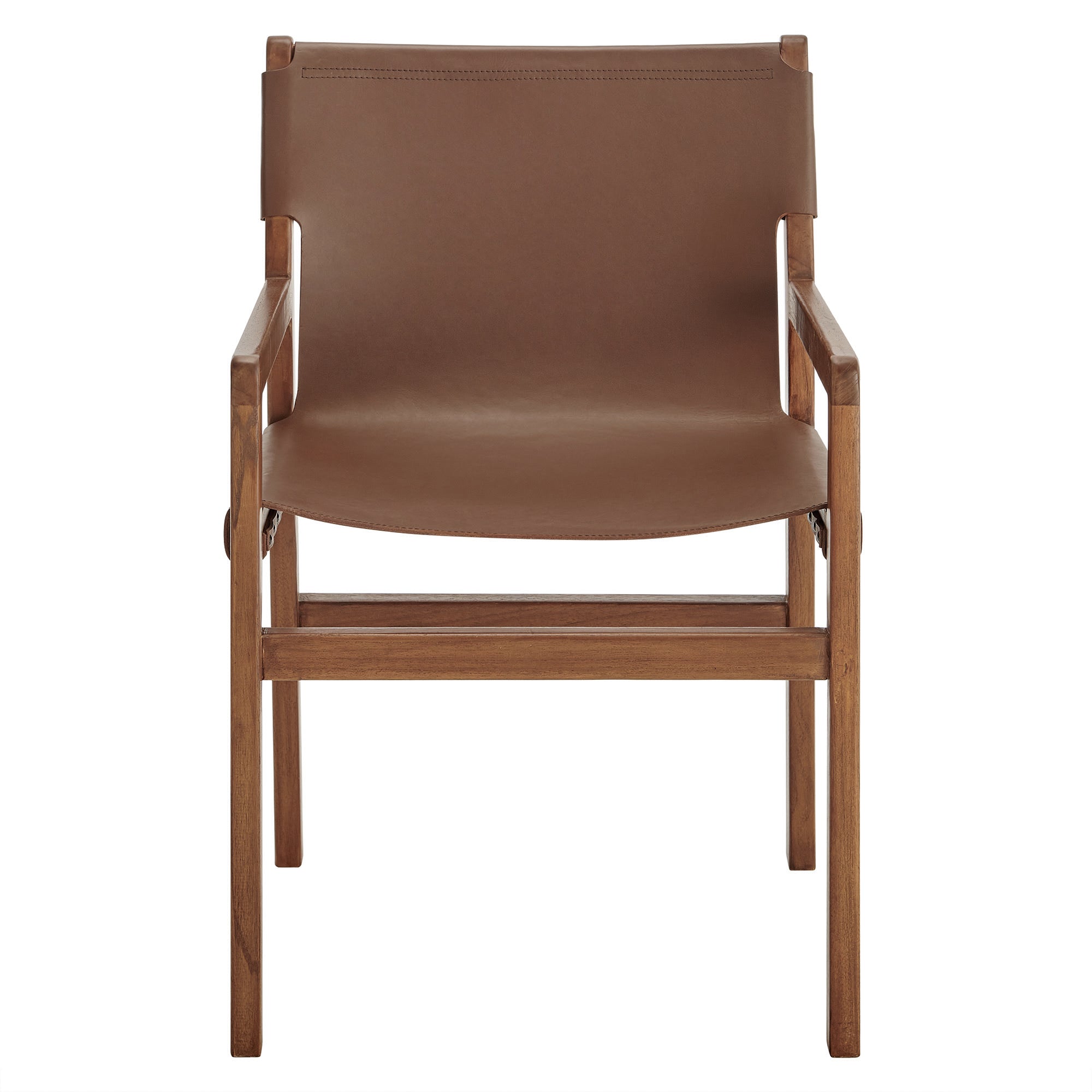 Sonora Genuine Leather Dining Chair, Modern Rustic Design, Sturdy, Comfortable Seating