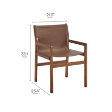 Load image into Gallery viewer, Sonora Genuine Leather Dining Chair, Modern Rustic Design, Sturdy, Comfortable Seating