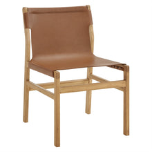 Load image into Gallery viewer, Sonora Genuine Leather Dining Side Chair with Sturdy Wood Frame and Comfort