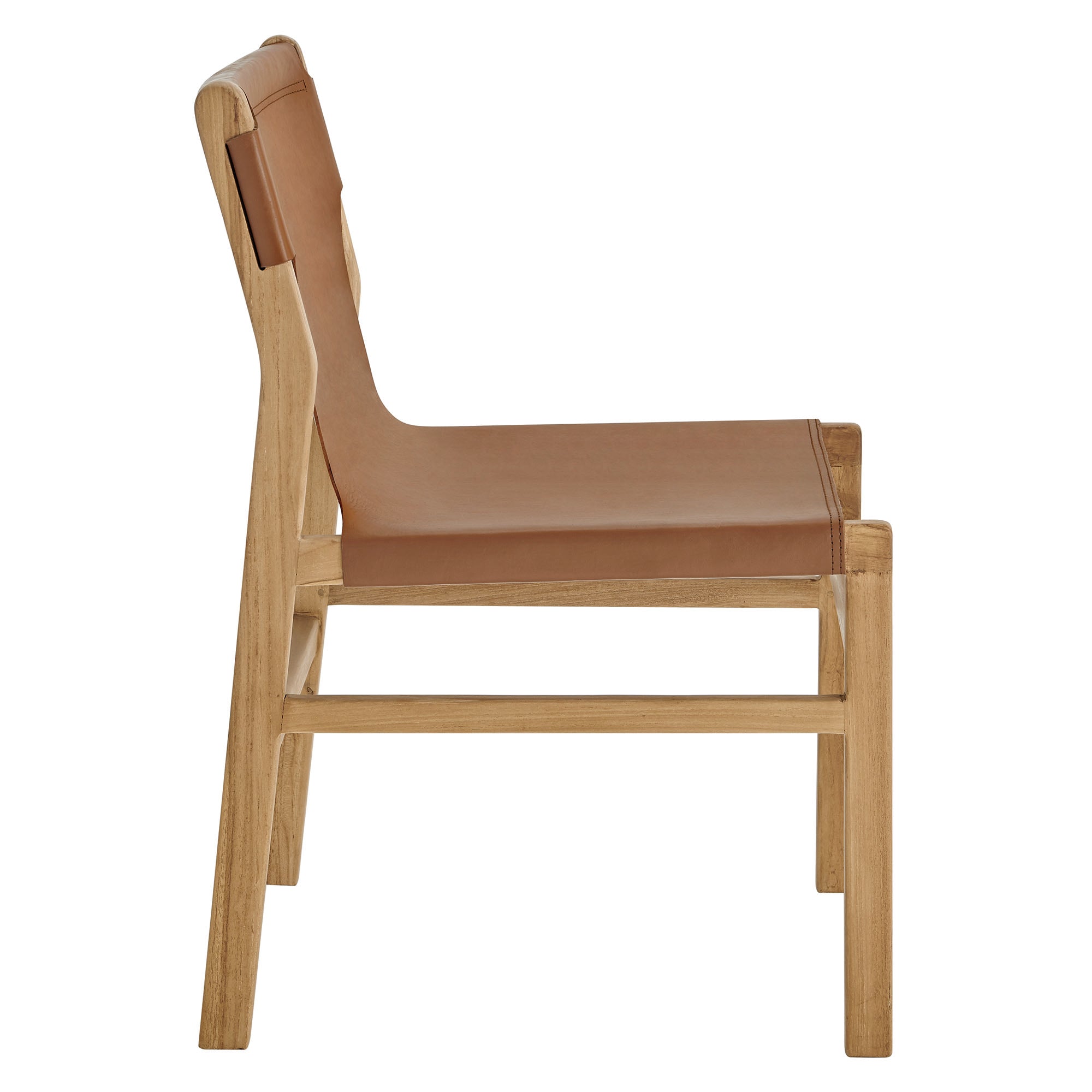 Sonora Genuine Leather Dining Side Chair with Sturdy Wood Frame and Comfort