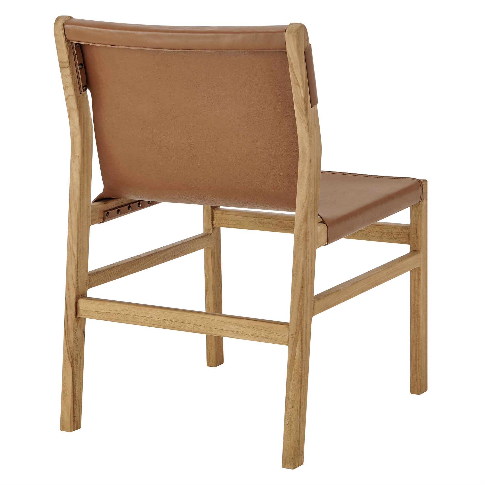 Sonora Genuine Leather Dining Side Chair with Sturdy Wood Frame and Comfort