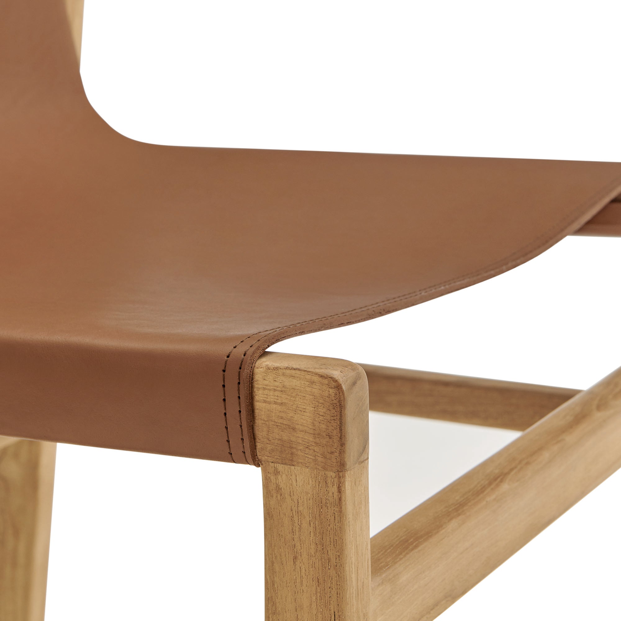 Sonora Genuine Leather Dining Side Chair with Sturdy Wood Frame and Comfort