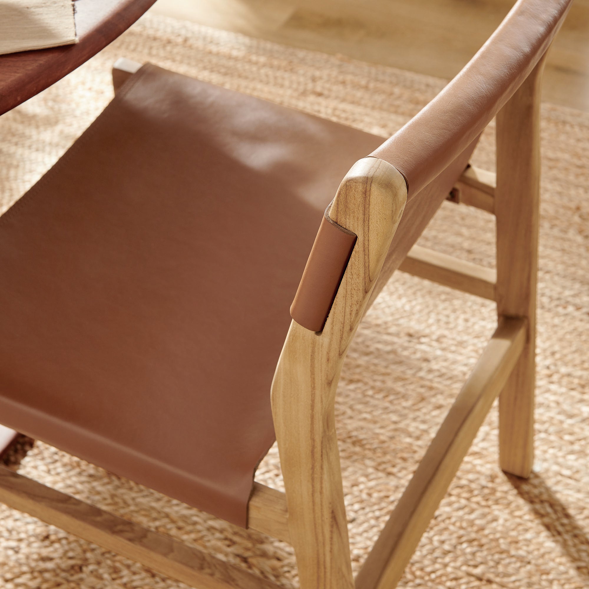 Sonora Genuine Leather Dining Side Chair with Sturdy Wood Frame and Comfort