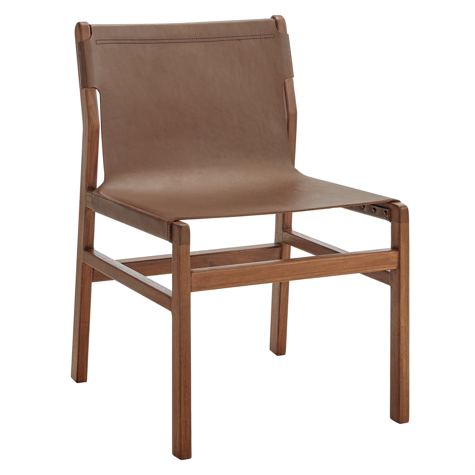 Sonora Genuine Leather Dining Side Chair with Sturdy Wood Frame and Comfort
