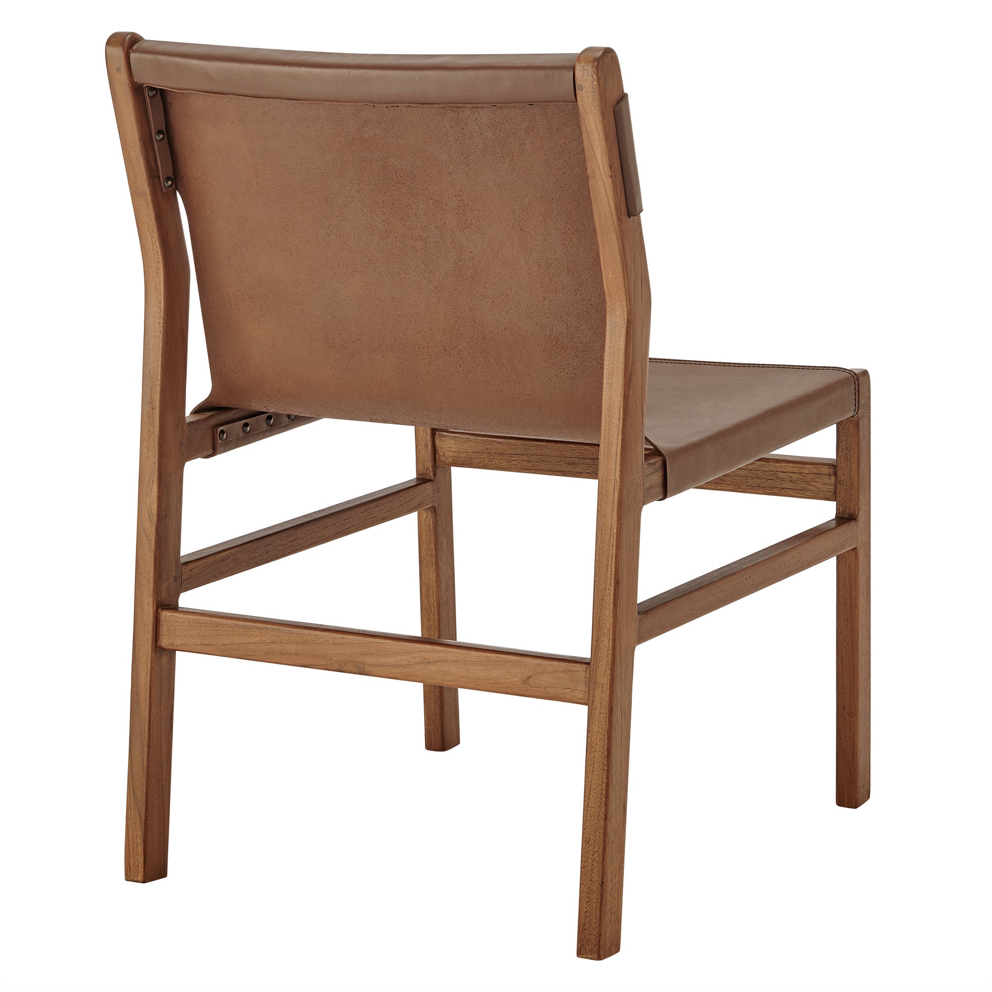 Sonora Genuine Leather Dining Side Chair with Sturdy Wood Frame and Comfort