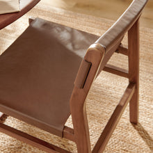 Load image into Gallery viewer, Sonora Genuine Leather Dining Side Chair with Sturdy Wood Frame and Comfort