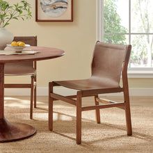 Load image into Gallery viewer, Sonora Genuine Leather Dining Side Chair with Sturdy Wood Frame and Comfort