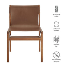 Load image into Gallery viewer, Sonora Genuine Leather Dining Side Chair with Sturdy Wood Frame and Comfort