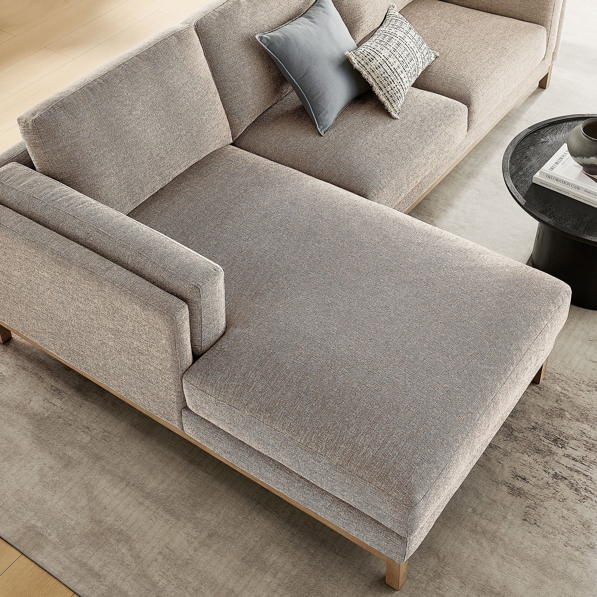 Roscoe Left-Facing Upholstered Sectional Sofa with Chaise