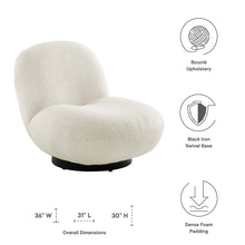 Load image into Gallery viewer, Emily Boucle Swivel Chair