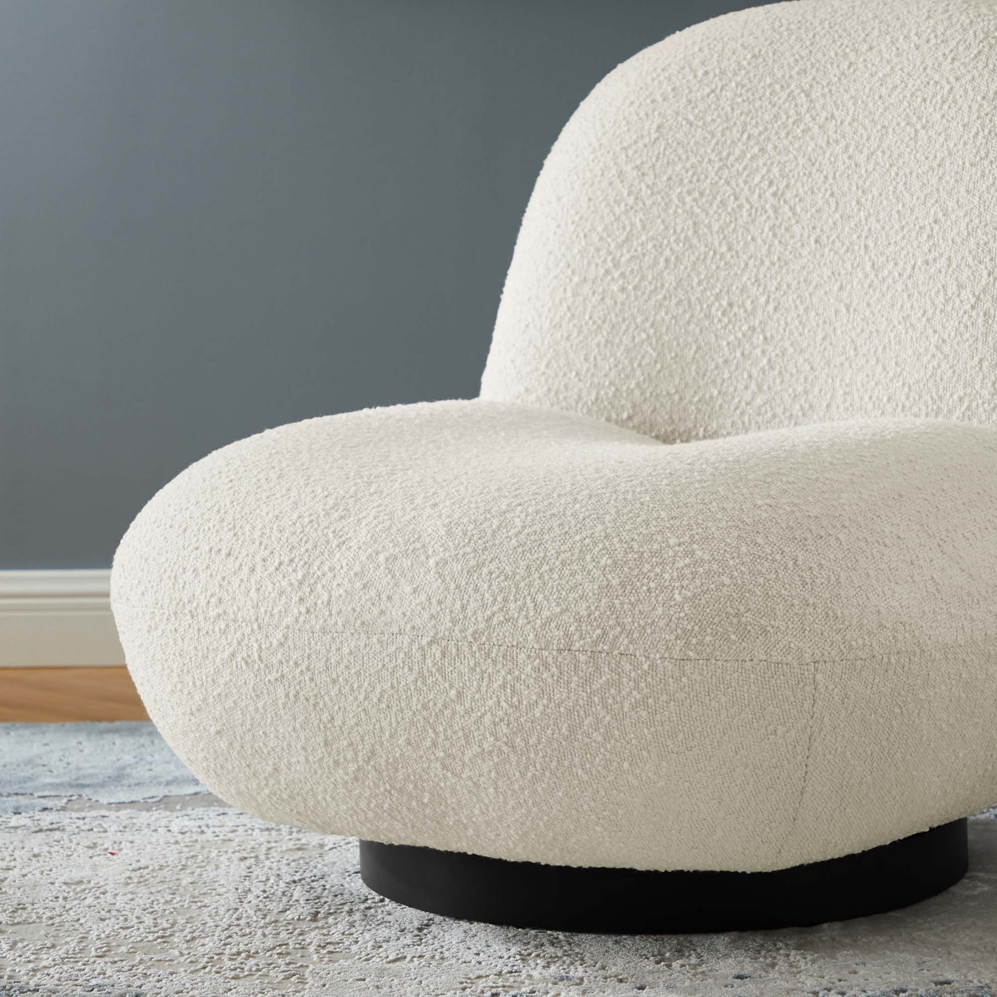 Emily Boucle Swivel Chair