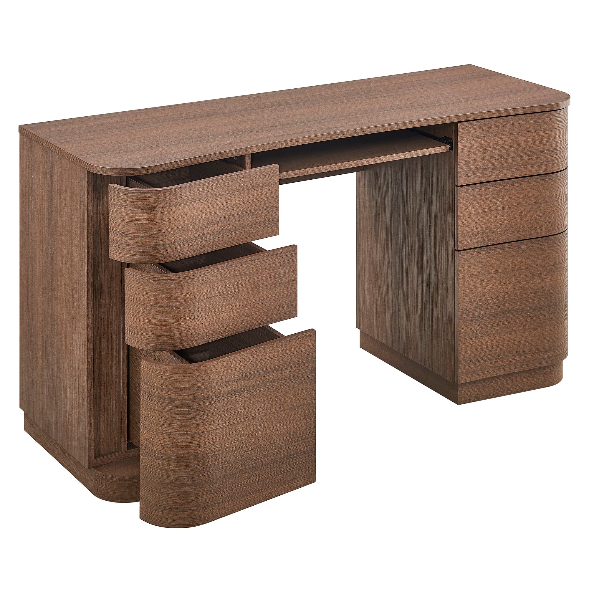 Hillard 6-Drawer Curved Office Desk