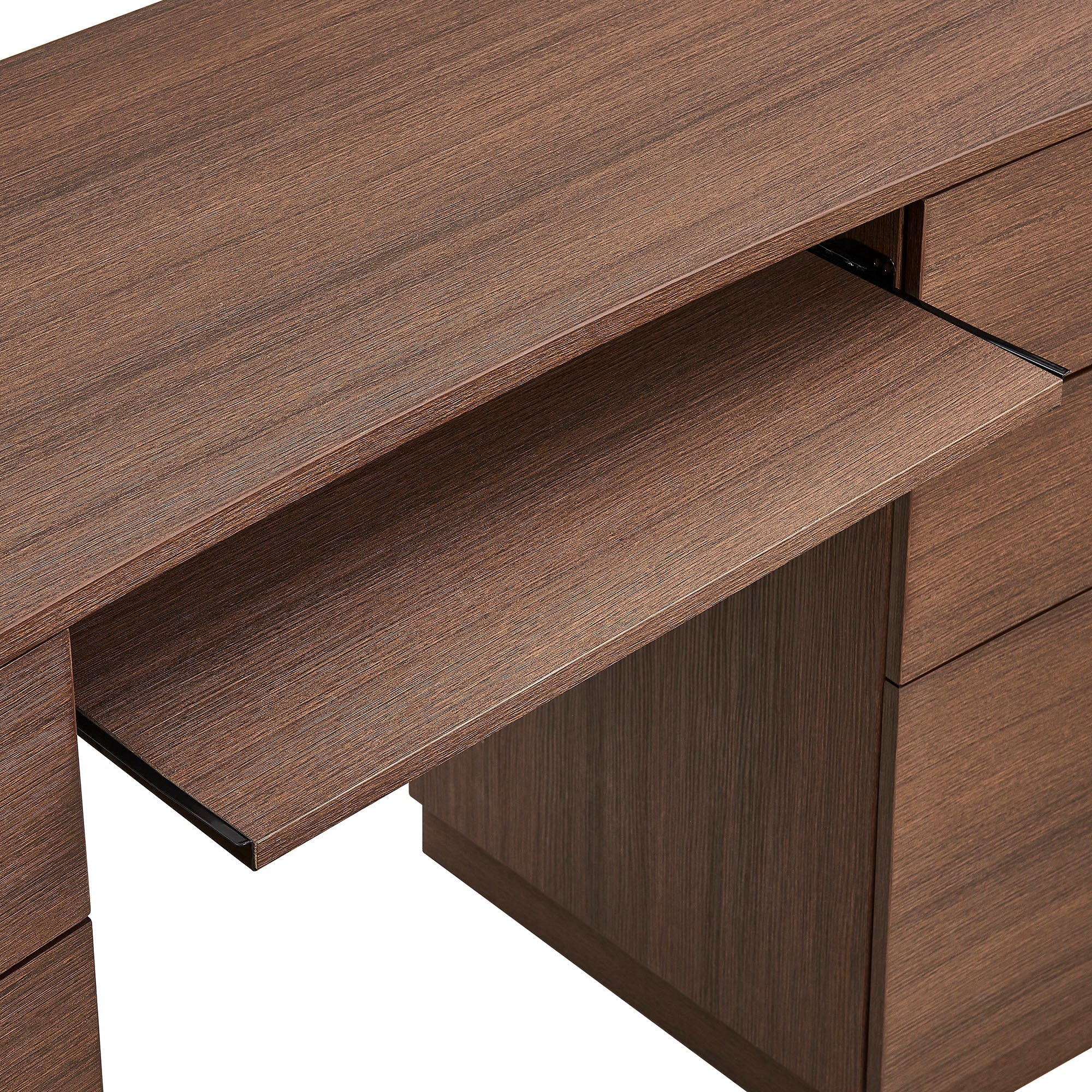 Hillard 6-Drawer Curved Office Desk