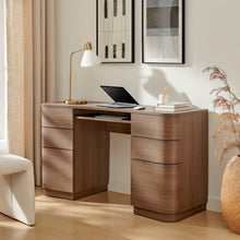 Load image into Gallery viewer, Hillard 6-Drawer Curved Office Desk
