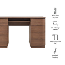 Load image into Gallery viewer, Hillard 6-Drawer Curved Office Desk