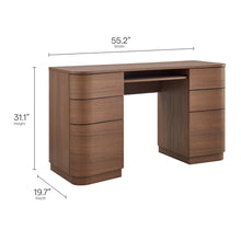 Load image into Gallery viewer, Hillard 6-Drawer Curved Office Desk