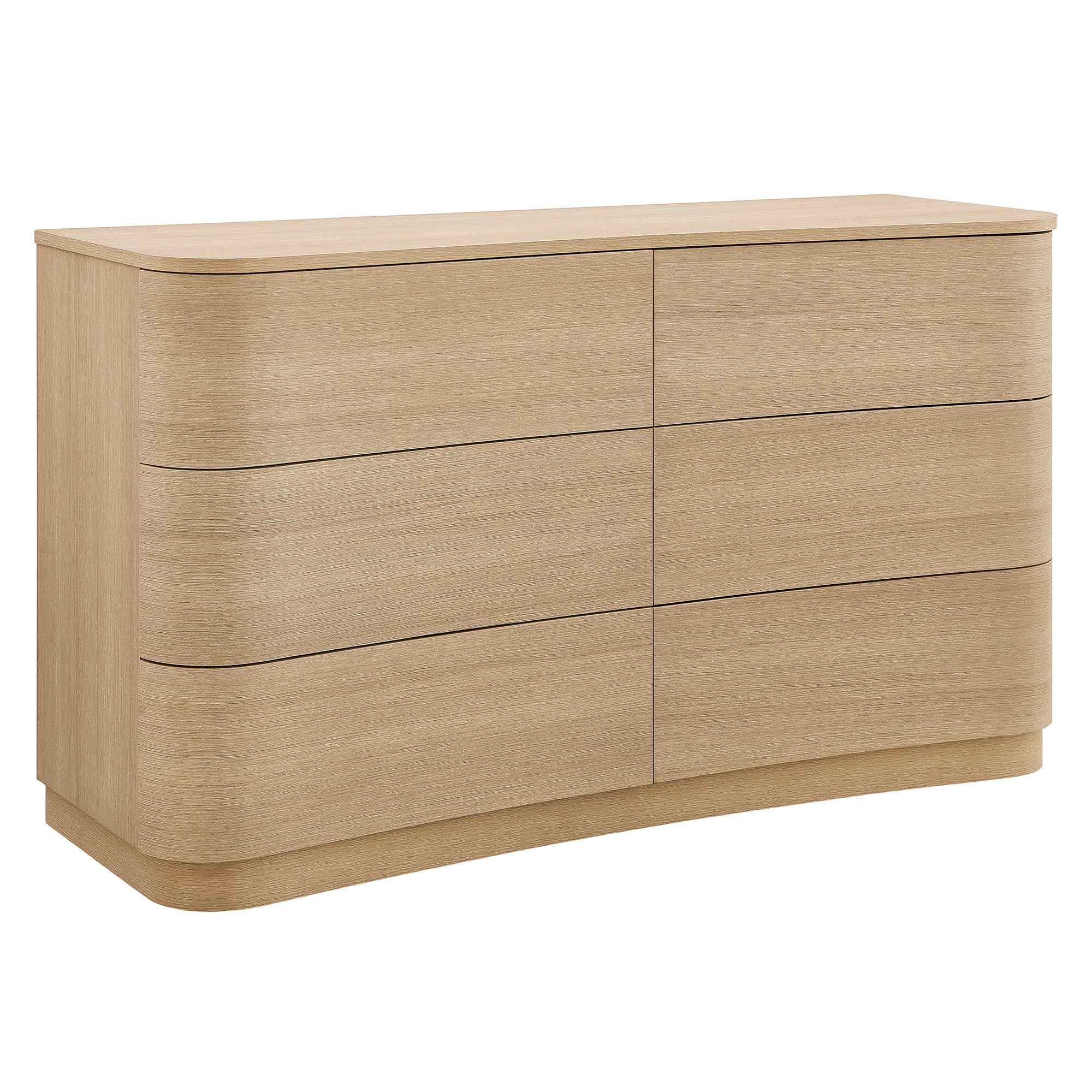 Hillard 6-Drawer Curved Dresser