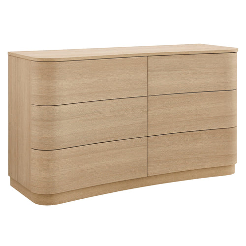 Hillard 6-Drawer Curved Dresser