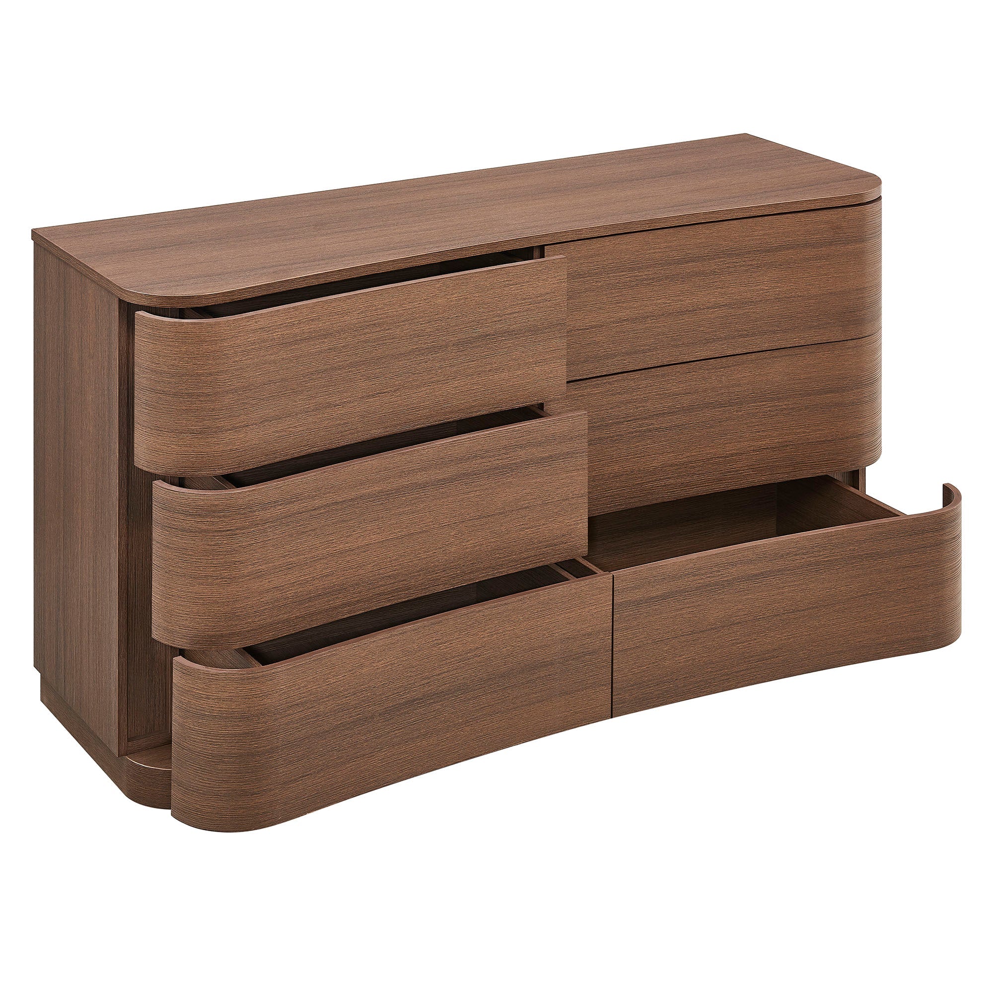 Hillard 6-Drawer Curved Dresser