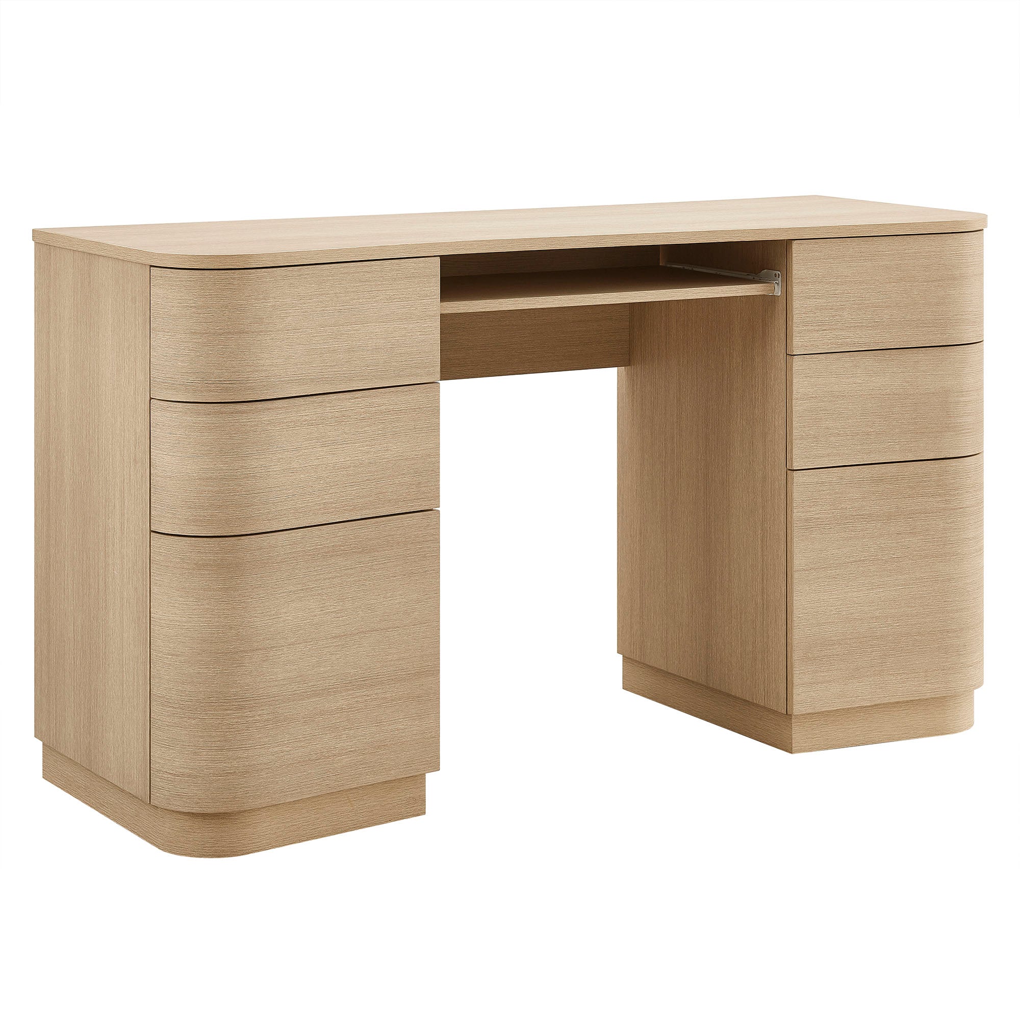 Hillard 6-Drawer Curved Office Desk