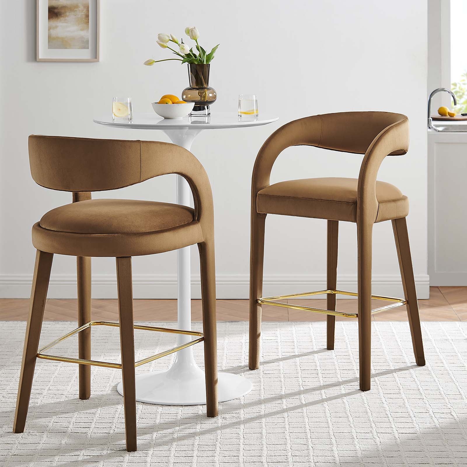 Howkin Bar Stool Performance Velvet (Set of 2)