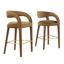 Load image into Gallery viewer, Howkin Bar Stool Performance Velvet (Set of 2)