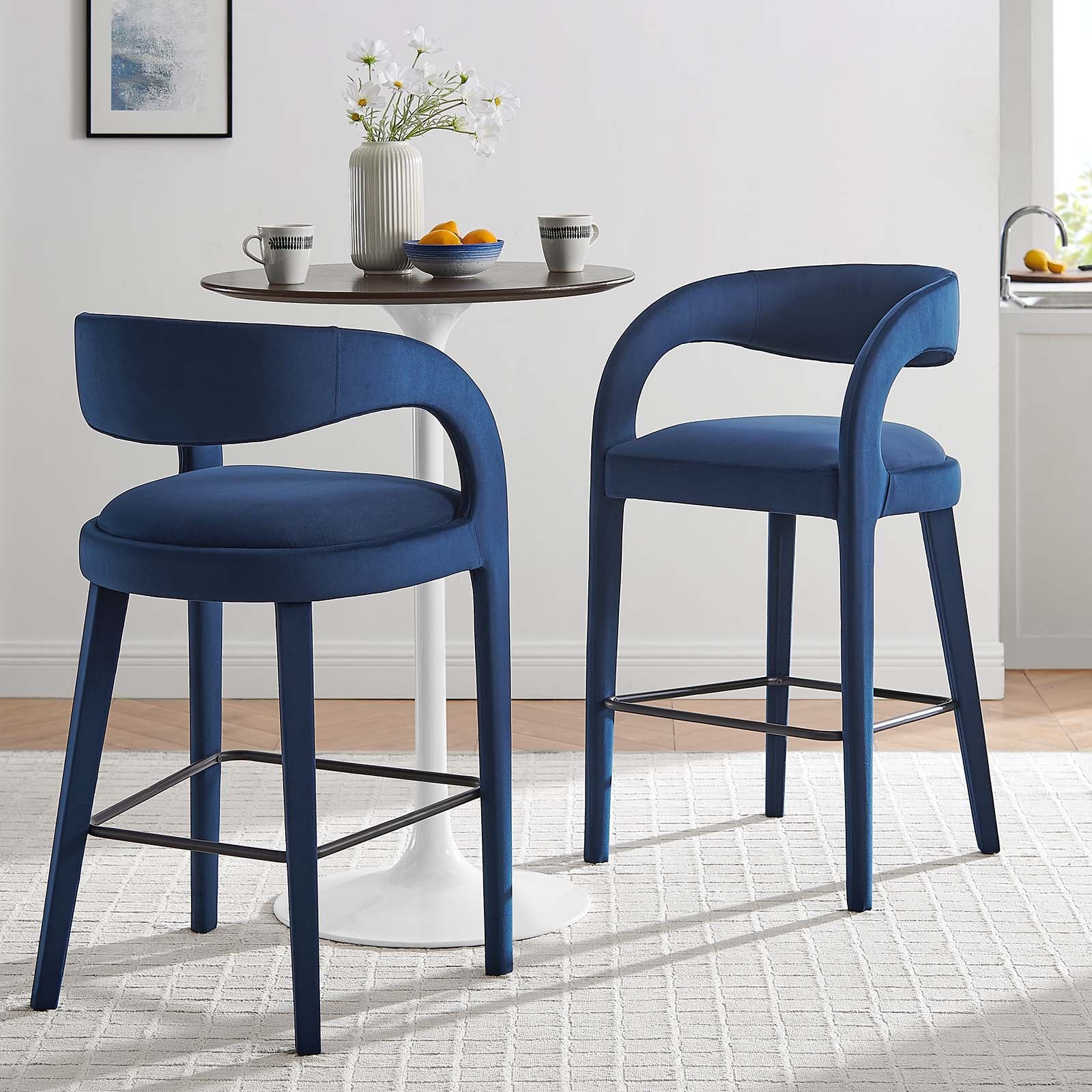 Howkin Bar Stool Performance Velvet (Set of 2)