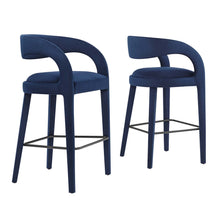 Load image into Gallery viewer, Howkin Bar Stool Performance Velvet (Set of 2)